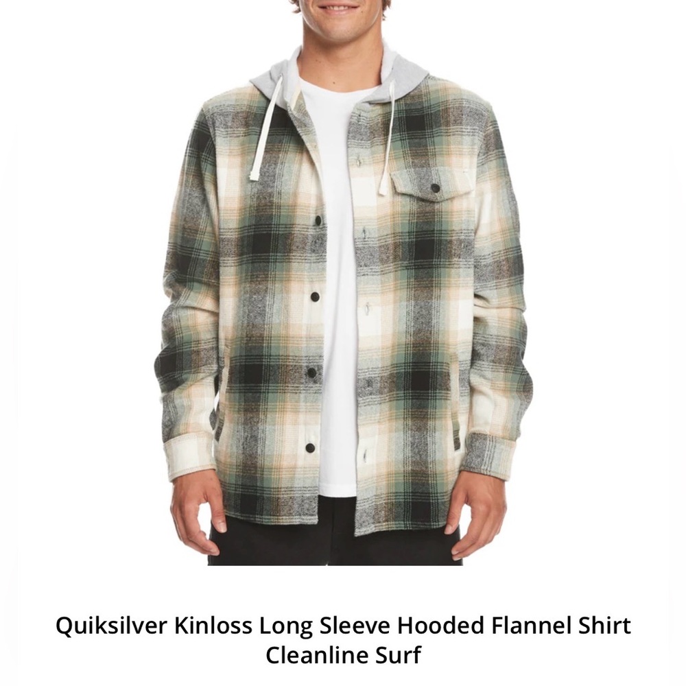 Quiksilver Beach Hooded Flannel Shirt